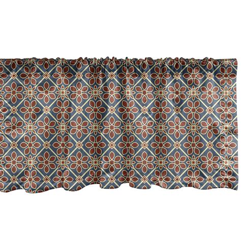 Eastern Window Valance Pack Of 2 Oriental Cultural Motif Swirled