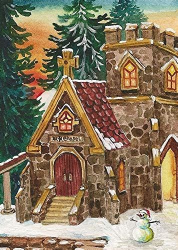 5x7 Inch Print Of Original Painting Ryta Christmas Steeple