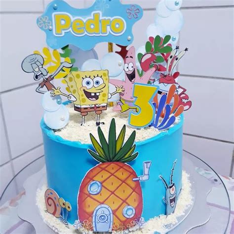 Topo De Bolo Bob Esponja Elo Produtos Especiais