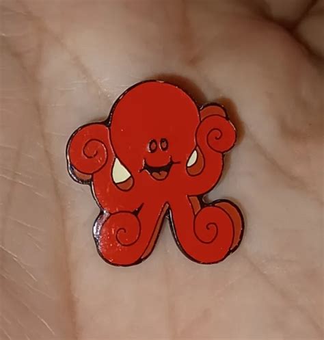 PINS PIN EN Metal Drole Poulpe Octopus Encornet Pieuvre Rouge De La