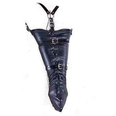 Sexy Pu Leather Over Shoulder Arm Binder Slave Fetish One Armbinder Glove Restraint Adult