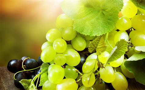 Download A Ravishing Cluster Of Centennial And Kyoho Grapes Wallpaper