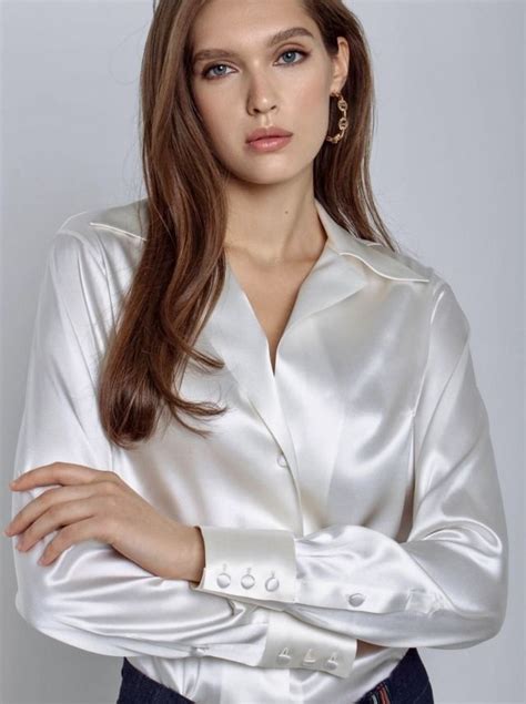 Pias Satin World In 2023 Cream Satin Blouse Satin Blouses Satin Dresses