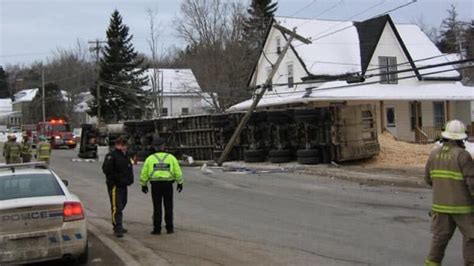 Harvey Truck Crash Closes Highway For Hours Cbc News