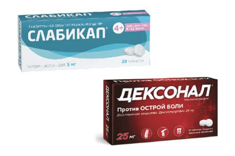 Набор Дексонал таблетки против острой боли + Слабикап таб. 5 мг №20 ...