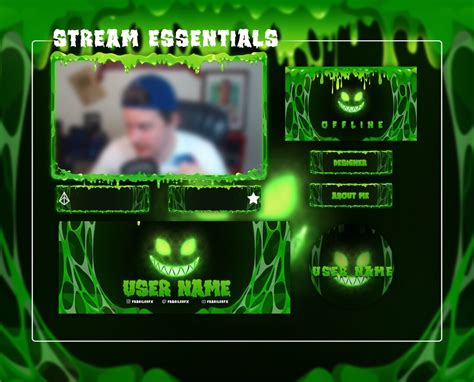 Slime Monster Essentials Stream Overlayspsychedelic Aestheticslime