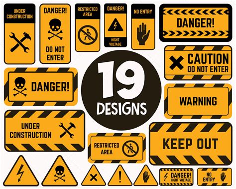 Caution Signs Svg Caution Signs Png Caution Signs Vector Etsy