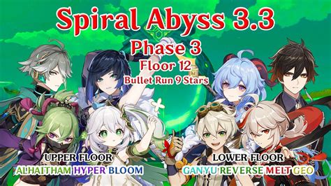 Spiral Abyss Phase Floor Bullet Run Stars Alhaitham