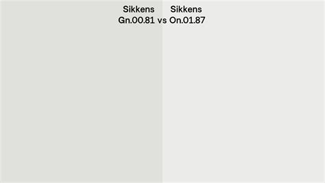 Sikkens Gn 00 81 Vs On 01 87 Side By Side Comparison