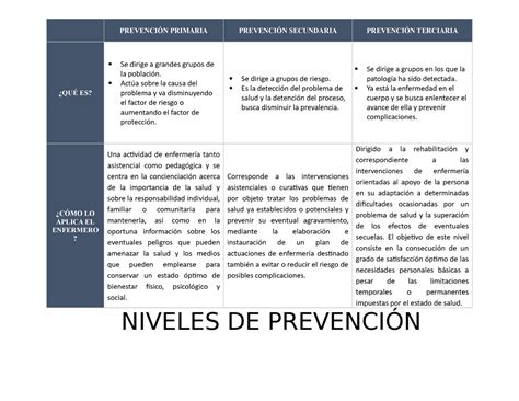 Niveles De Prevencion Oms NBKomputer