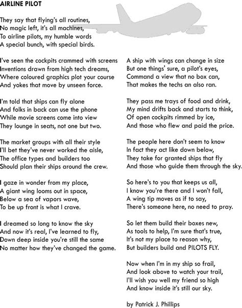 Aviation Poetry By Patrick J Phillips Poems And Ts For Pilots