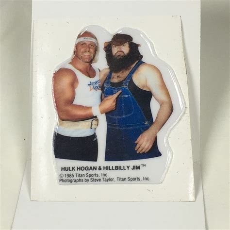 Hulk Hogan & Hillbilly Jim Titan Sports Vending Puffy Sticker WWE WWF Wrestling 1985 - Etsy