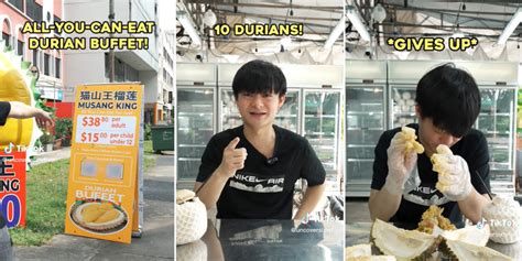 S Pore Man Tries Eating Durians During All You Can Eat Buffet Gives