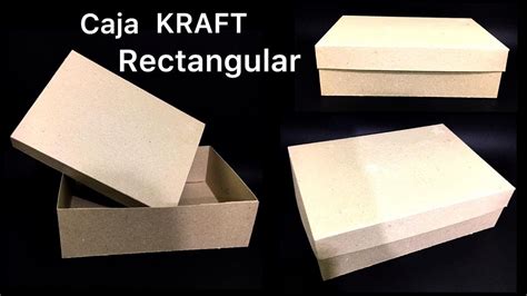 Caja Kraft RECTANGULAR Cómo hacer una caja Como hacer cajas sorpresa