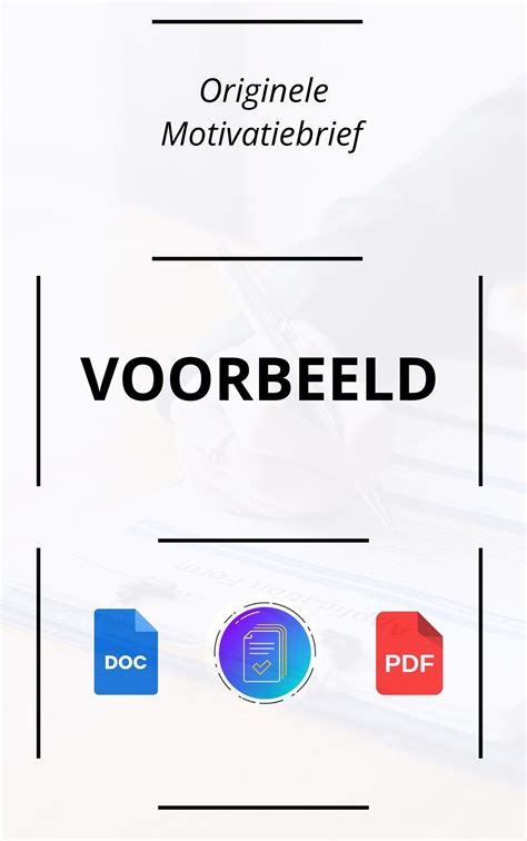 Originele Motivatiebrief Voorbeeld