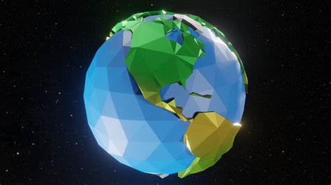 Cartoon Low Poly Earth Model TurboSquid 2029305