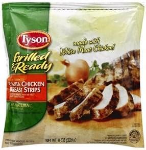 Tyson Fajita Chicken Breast Strips 8 Oz Nutrition Information Innit