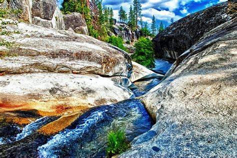 Sierra Nevada Creek Sequoia National Forest Rocks Water Trees