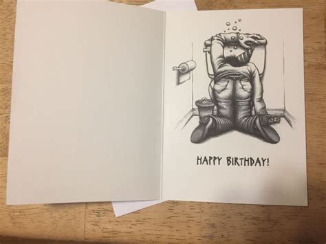 Naughty Greeting Card Funny Humor Sarcastic Joke Happy Birthday Vintage