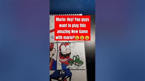 Fan Made Smg4 Drawing Short Mario Want To Play 🐊🦷 And Everyone Are Pissed At Mario Youtube