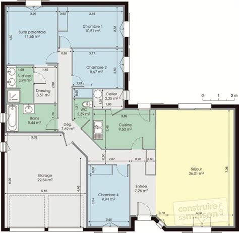 Plan maison 4 chambres double garage Idées de travaux