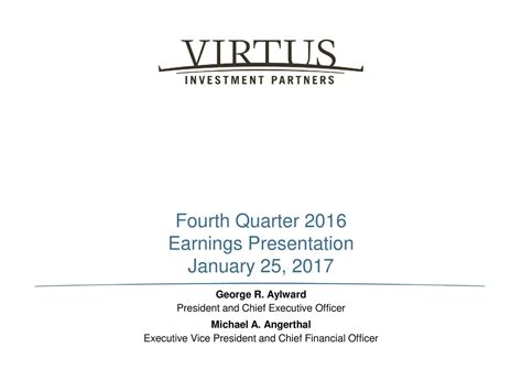 virtus investment partners    results earnings call