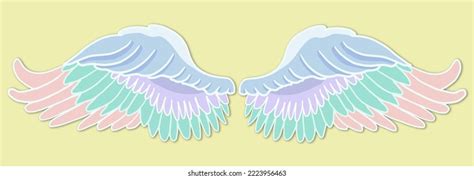 Colourful Angel Wings Background Cute Wings Stock Illustration ...