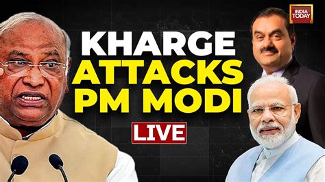 Mallikarjun Kharge Live Mallikarjun Kharge Attacks Bjp And Modi Govt