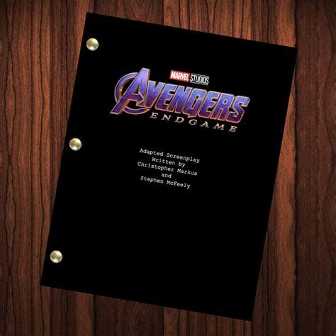 Avengers Endgame Movie Script Reprint Full Screenplay Full | Etsy