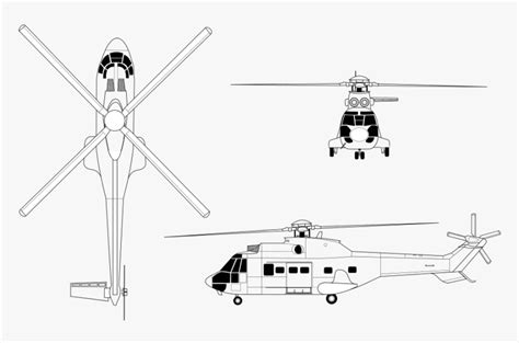 Puma Helicopter Vector, HD Png Download - kindpng