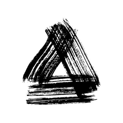 Premium Vector Black Grunge Brush Strokes In Triangle Form