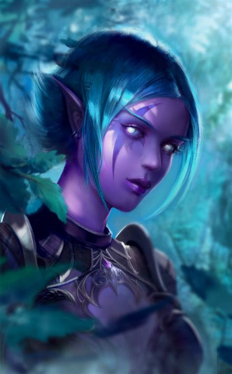 Artstation Night Elf Fun Art Jiang Lai Warcraft Art Night Elf