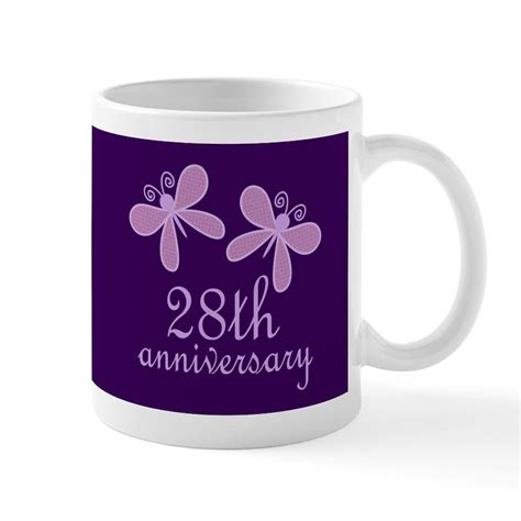 28th Anniversary Keepsake 11 Oz Ceramic Mug 28th Anniversary Keepsake