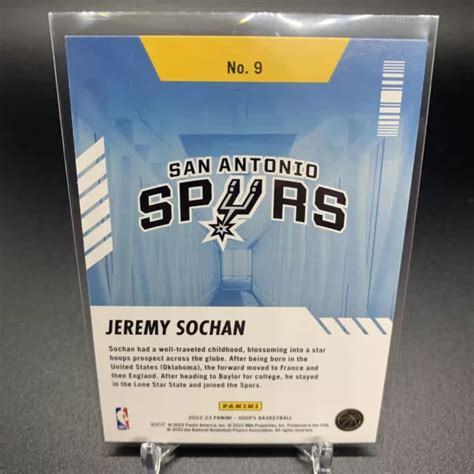 2022 23 PANINI NBA Hoops Jeremy Sochan Arriving Now Insert Recrue 9