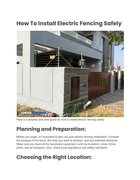 PPT - How To Install Electric Fencing Safely PowerPoint Presentation ...