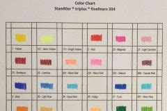 Color Chart for Staedtler ® triplus ® Fineliners 334 - The Coloring Inn