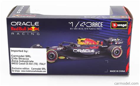 Burago Bu38082 Per Scala 143 Red Bull F1 Rb19 Team Oracle Red Bull