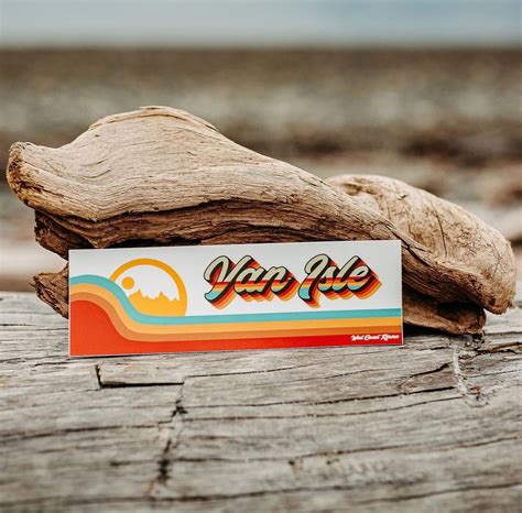 Retro Van Isle Bumper Sticker Cultured Coast