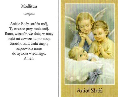 Modlitwa Do Anio A Str A Obrazek Paczka Sztuk Sklep Liturgiczny Pl