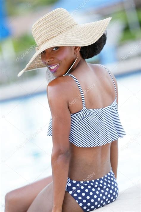 Stock Image Bikini Model By The Pool Stock Photo By Felixtm