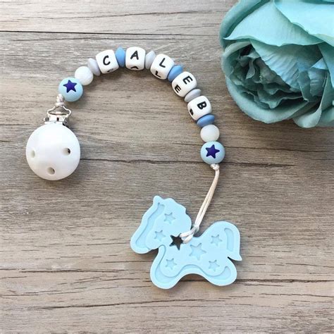 Personalized Teether & Pacifier Clip | Little Caleb