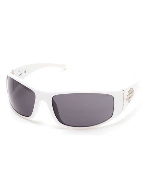 Harley-Davidson Women's Bling Bar & Shield Sunglasses, White Frame ...