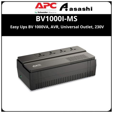 APC BV1000I MS EASY UPS BV 1000VA AVR Universal Outlet 230V BV1000I