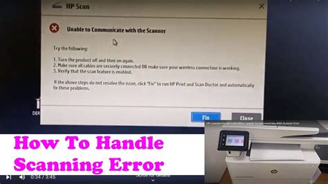 HP Laserjet Pro MFP M428fdw Unable To Communicate With Scanner Error