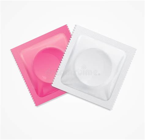 Realistic 3d Detailed Condoms Package Set Vector Stock Vector