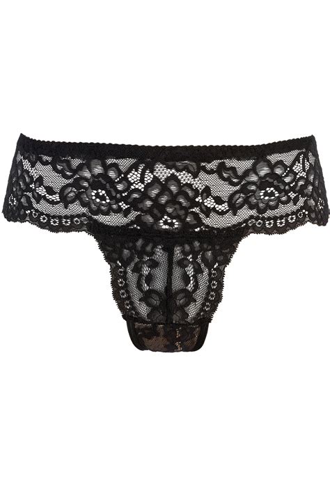 String Aus Spitze Schwarz Slips Strings Club Hot Fashion Odretto Highheels