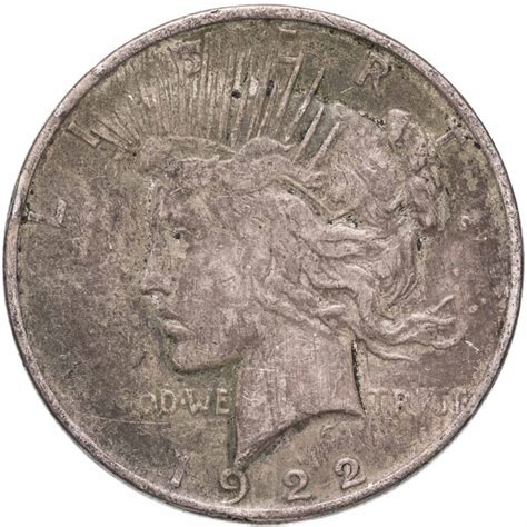 Монета США 1 доллар (dollar) 1922 "Peace Dollar (Мирный доллар ...
