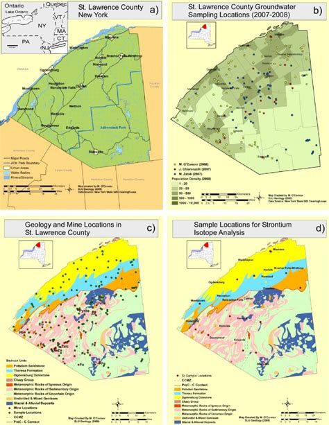 Gis Maps Of St Lawrence County New York Including A Major Highways