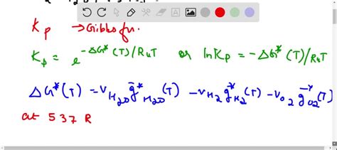 Solvedusing Gibbs Function Data Determine The Equilibrium Constant Kp