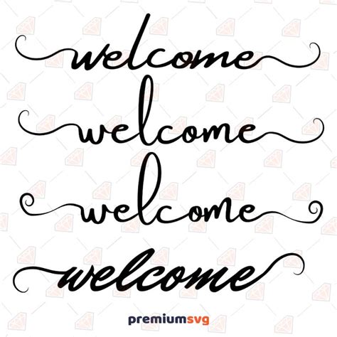 Handwritten Welcome Sign Svg File Premiumsvg